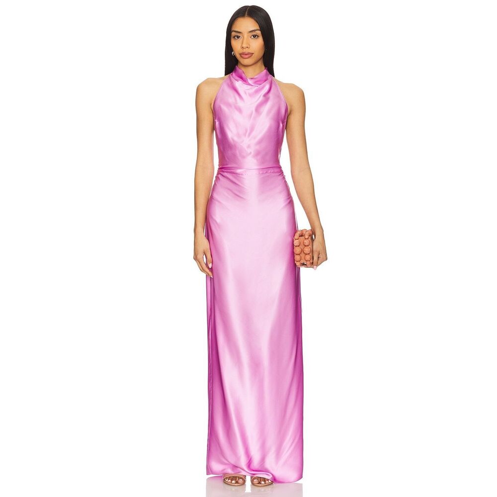 Amanda Uprichard Marcine Maxi Dress in Azalea Size Medium $347